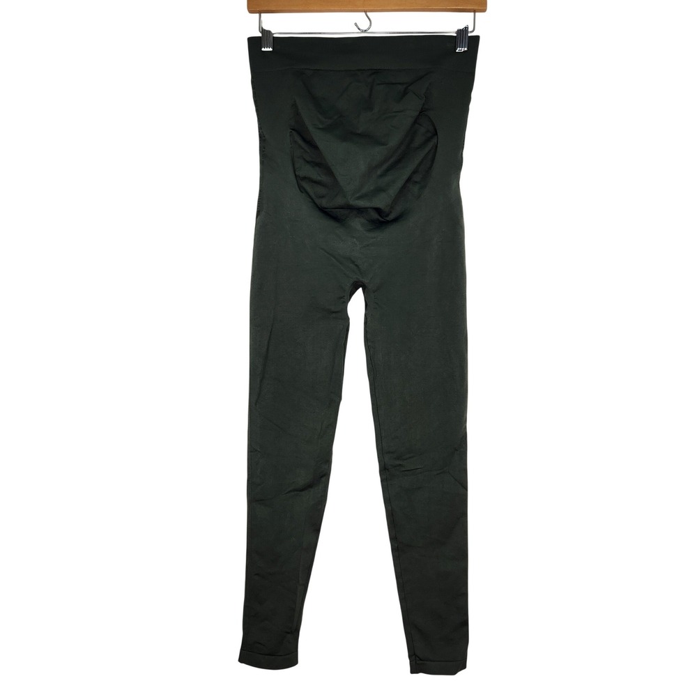Blanqi Everyday Maternity Belly Support Leggings Green Medium Over the Bump